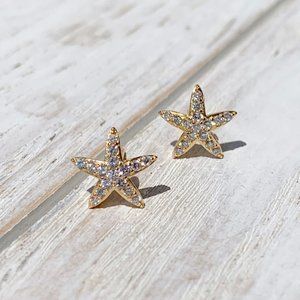 14k gold plated Tiny Gold Star Studs Earrings